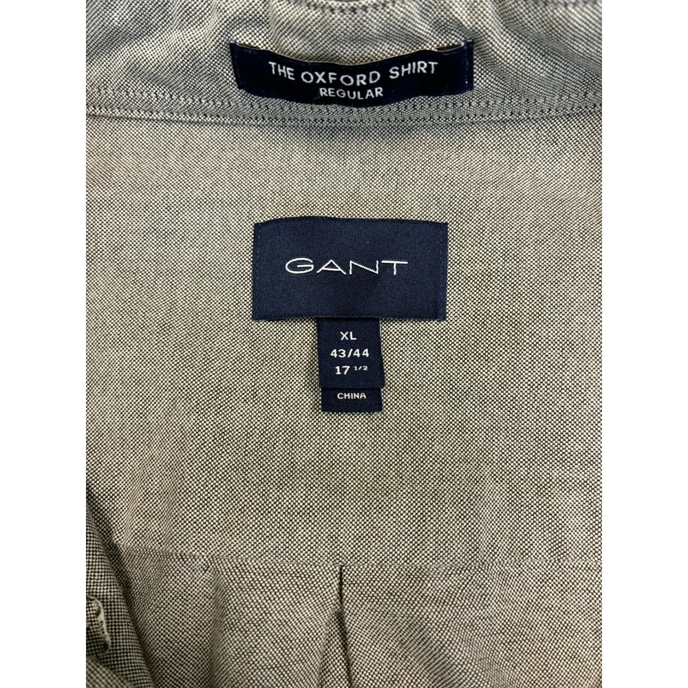 Gant Mens Regular Fit Oxford Shirt Grey Long Sleeve Button Down XL 17.5 Collar - Picture 3 of 3
